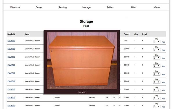 Web Based Surplus Furniture Management